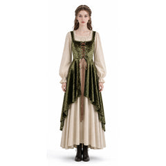 Damen Cosplay-Kostüm Halloween Karneval Party-Outfit Piratenkleid Mittelalter Kleid