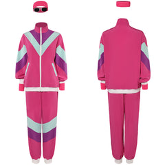Damen Cosplay Kostüm Outfits Halloween Karneval Anzug Windjacke 80er