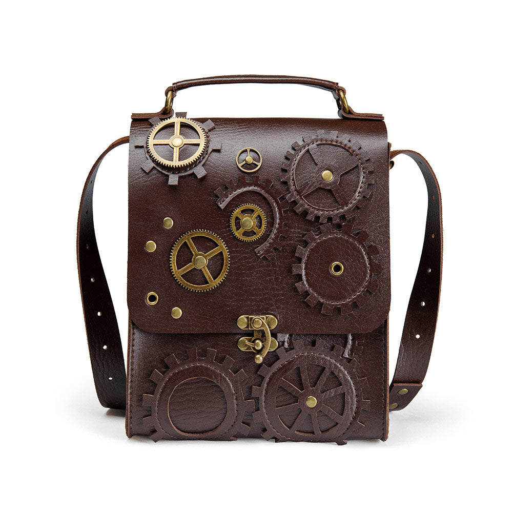 Damen Erwachsene Steampunk Retro-Stil Schulter Crossbody Tasche Handtasche