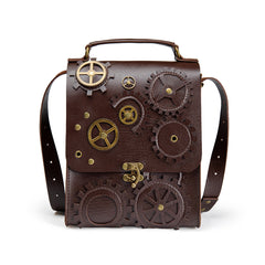Damen Erwachsene Steampunk Retro-Stil Schulter Crossbody Tasche Handtasche