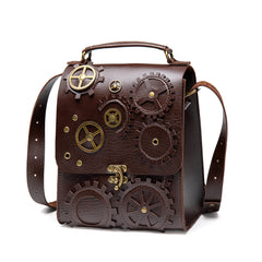 Damen Erwachsene Steampunk Retro-Stil Schulter Crossbody Tasche Handtasche