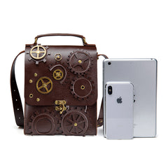 Damen Erwachsene Steampunk Retro-Stil Schulter Crossbody Tasche Handtasche