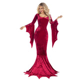 Damen Fledermaus Vampir Kleid Gothic Kostüm Cosplay Kostüm Halloween Karneval Party Anzug