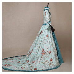 Damen Langärmliges Cosplay retro Langes Kleid Kostüm Outfits Halloween Karneval Anzug