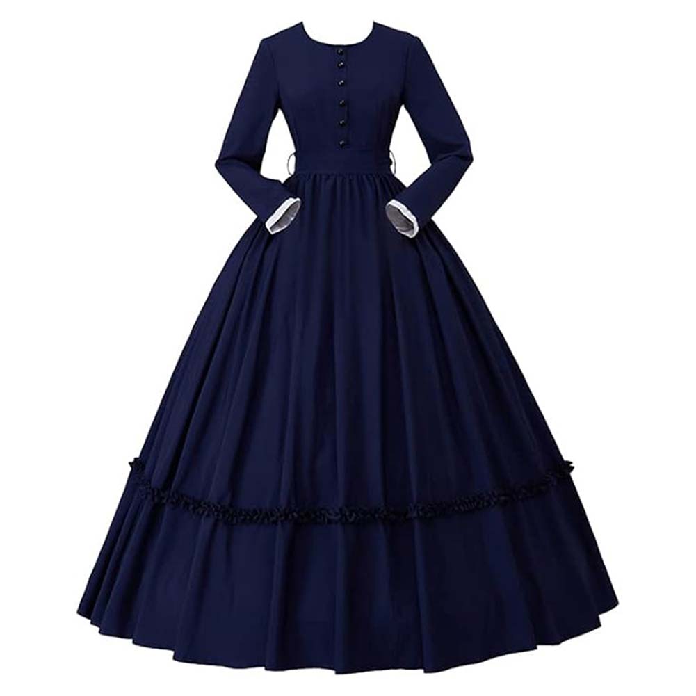 Damen Mittelalterlich Viktorianisch Retro Kleid Cosplay Kostüm Outfits Halloween Karneval Anzug