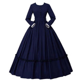 Damen Mittelalterlich Viktorianisch Retro Kleid Cosplay Kostüm Outfits Halloween Karneval Anzug