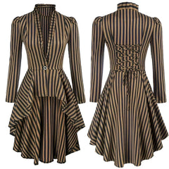 Damen Mittelalterlicher Pirat Cosplay Kostüm Viktorianisch Retro Gothic Renaissance Kleid Outfits Halloween Karneval Anzug