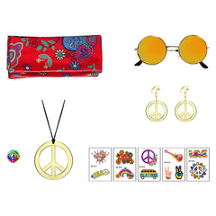 Damen Retro Cosplay Kostüm Outfits Halloween Karneval Anzug 70er Jahre Hippie
