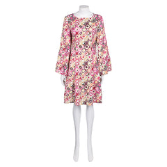 Damen Retro Hippie Kleid Cosplay Kostüm Halloween Karneval Party Anzug