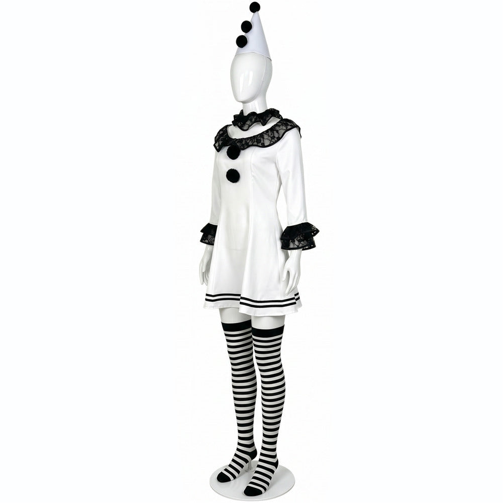 Damen Terrifier Clown Cosplay-Kostüm für Halloween, Karneval und Partys
