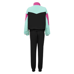 Damen Trainingsanzug 80er Cosplay Kostüm Outfits Halloween Karneval Anzug