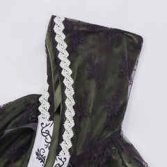 Damen Umhang Cosplay Kostüm Halloween Karneval Party Set Gothic