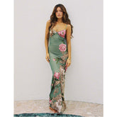 Damen y2k Kleid Outfits Halloween Karneval Anzug Sommer Camisole bedrucktes Kleid