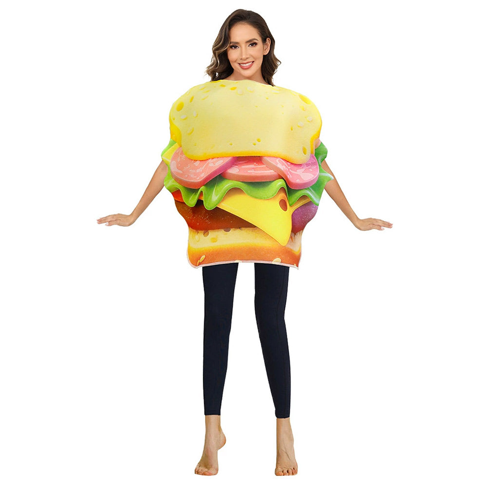 Erwachsene hamburger Cosplay Kostüm Halloween Karneval Party Anzug