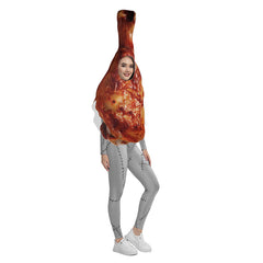 Erwachsene unisex Cosplay-Kostüm für Halloween, Karneval oder Partys Hähnchenschenkel
