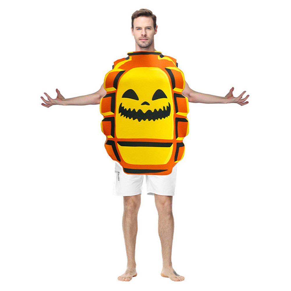 Erwachsene Unisex Halloween Karneval Party Anzug Kürbis Granate Cosplay Kostüm