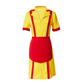 2 Broke Girls Max Caroline Kellnerinnen Uniform Kleid Cosplay Kostüm Karneval für Mottoparty