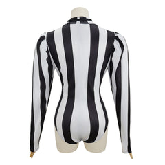 Gothic Damen gestreift Shirt viktorianische Bluse Overall
