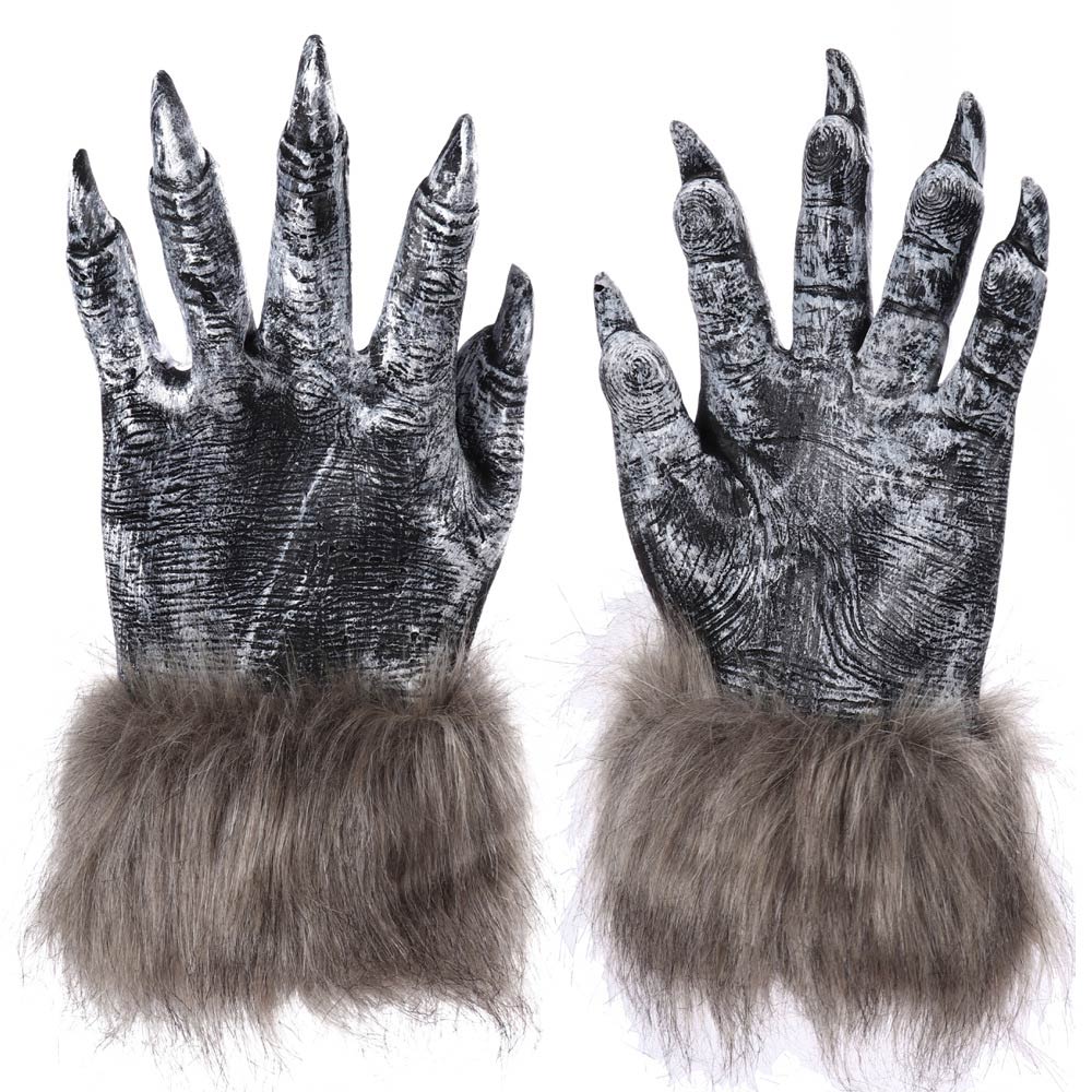Halloween Karneval Kostüm Zubehör Werwolf Handschuhe Krallen