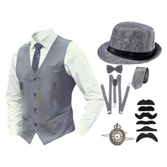 Herren 1920S Retro Cosplay Mittelalterlich Kostüm Gates Outfits Halloween Karneval Anzug