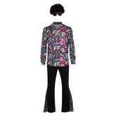 Herren 90er Muster Disco Cosplay Kostüm Outfits Halloween Karneval Anzug