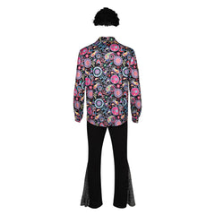 Herren 90er Muster Disco Cosplay Kostüm Outfits Halloween Karneval Anzug