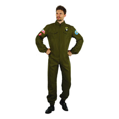 Herren Cosplay Kostüm Halloween Karneval Party Anzug Kapitän Pilot