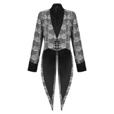 Herren Cosplay Kostüm Halloween Karneval Party Anzug Mittelalter Retro Punk Mantel Frack