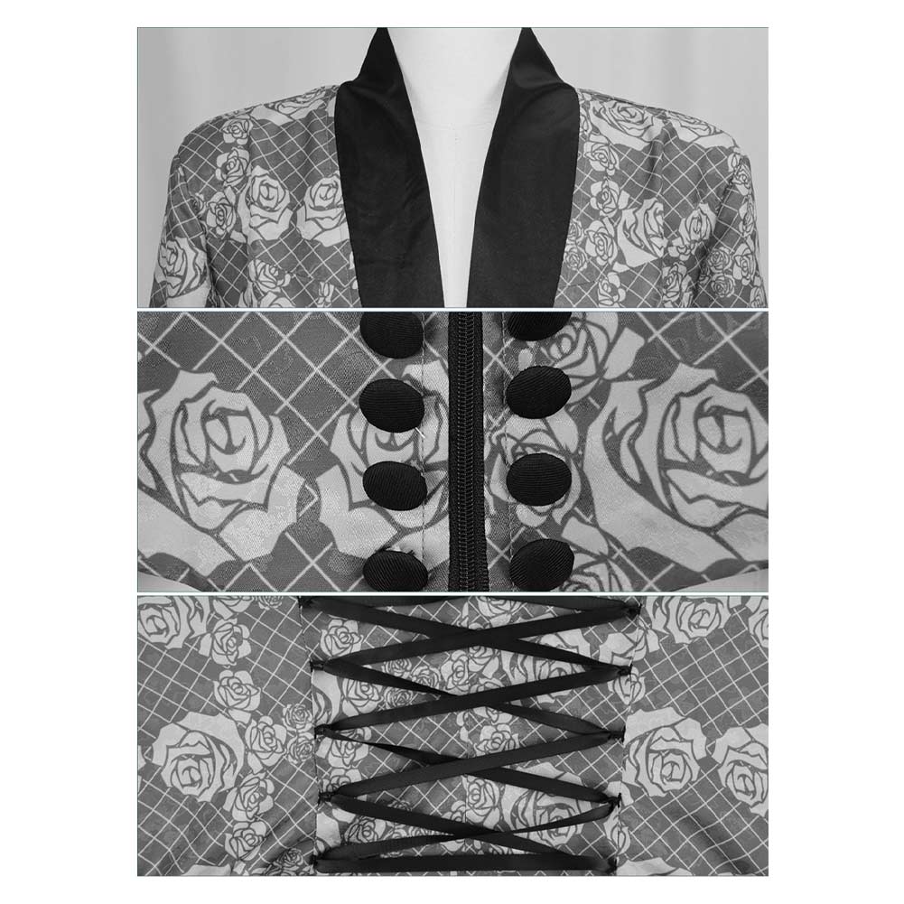 Herren Cosplay Kostüm Halloween Karneval Party Anzug Mittelalter Retro Punk Mantel Frack