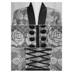 Herren Cosplay Kostüm Halloween Karneval Party Anzug Mittelalter Retro Punk Mantel Frack