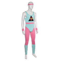 Herren Cosplay Kostüm Outfits Halloween Faschingskostüm 80er Jahre Trainingskostüme 80er Fitness Kostüme