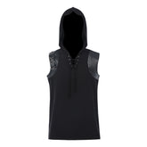 Herren Cyberpunk Gothic Samurai Hosenrock-Set – Schwarz, Steampunk Darkwear mit Riemen