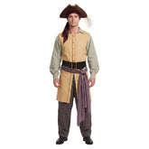 Herren gelb Kapitän Mittelalterliches Cosplay Kostüm Halloween Karneval Partys