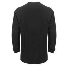 Herren Mittelalterliches Hemd aus Baumwolle und Leinen mit langen Ärmeln Cosplay Kostüm Outfits Halloween Karneval Anzug