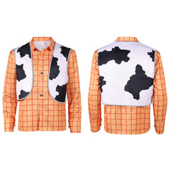 Herren Toy Story Cosplay-Kostüm für Halloween, Karneval oder Partys: Woody Weste Shirt