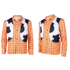 Herren Toy Story Cosplay-Kostüm für Halloween, Karneval oder Partys: Woody Weste Shirt