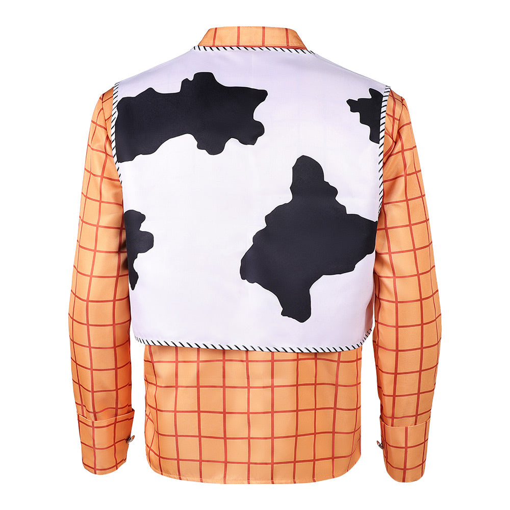 Herren Toy Story Cosplay-Kostüm für Halloween, Karneval oder Partys: Woody Weste Shirt