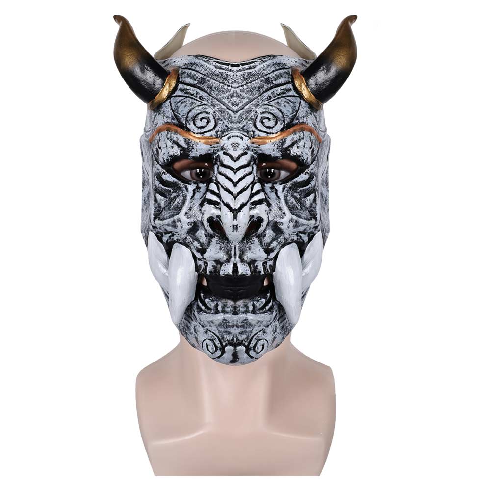 Japanisches Teufelsgesicht Kostüm Hannya Maske Latex Masken Helm Maskerade Halloween Party Kostüm Requisiten