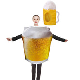 unisex Erwachsene Oktoberfest Cosplay Kostüm Kostüme Halloween Karneval Anzug Bierglas