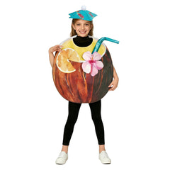 Kinder Cosplay-Kostüm Halloween Karneval Party-Outfit Kokosnussgetränk