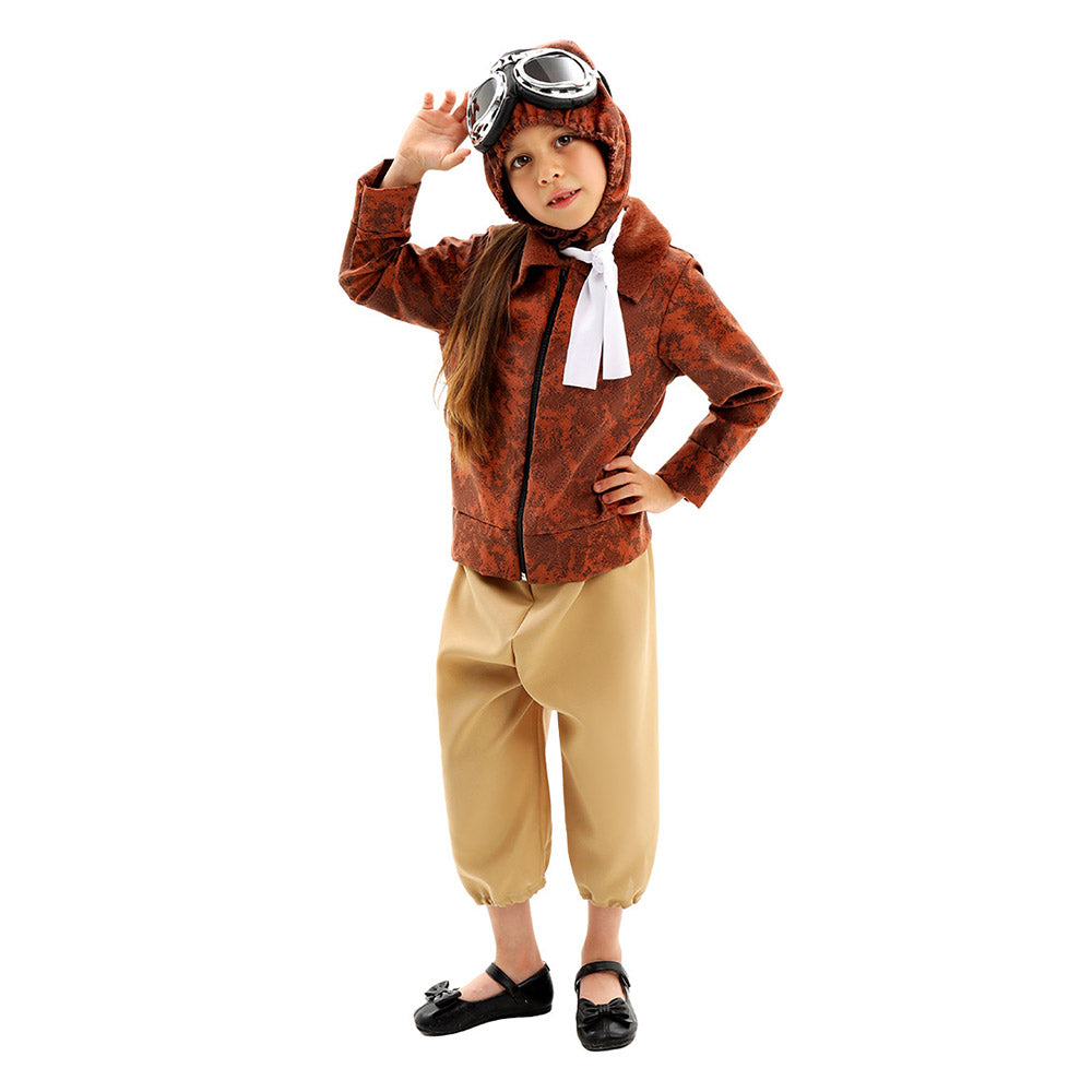 Kinder Cosplay Kostüm Outfits Halloween Karneval Anzug Pilot