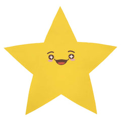 Kinder fünfzackiger Stern Outfits Halloween Karneval Anzug Gelb Pentagramm Cosplay Bühnenauftritt Kostüm