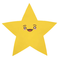 Kinder fünfzackiger Stern Outfits Halloween Karneval Anzug Gelb Pentagramm Cosplay Bühnenauftritt Kostüm