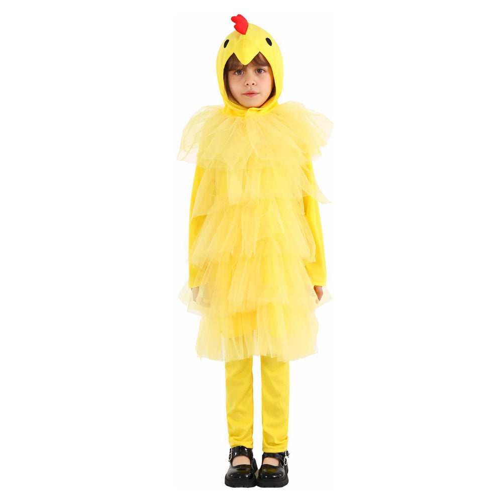 Kinder Halloween Karneval Anzug Gelb Huhn Bühne Performance Cosplay Kostüm Outfits