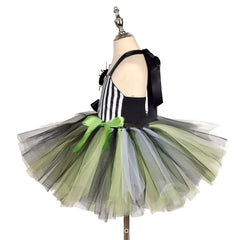 Kinder Mäcdchen tutu Kleid Beetlejuice Cosplay Kostüm Outfits Halloween Karneval Anzug
