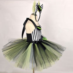 Kinder Mäcdchen tutu Kleid Beetlejuice Cosplay Kostüm Outfits Halloween Karneval Anzug