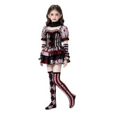 Kinder Mädchen Art the Clown Kostüm Set Terrifier Halloween Karenval Outfit