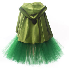 Kinder Mädchen Bogenschützin Kleid Kostüm für Halloween, Karneval oder Party – mittelalterlicher Waldjäger-Cosplay-Anzug