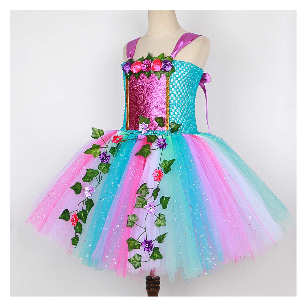 Kinder Mädchen Feenkleid Mesh Prinzessin TUTU Rock Schmetterlingsflügel Flauschiger Rock Cosplay Kostüm Outfits Halloween Karneval Anzug 