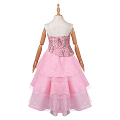 Kinder Mädchen Glinda cos Kleid Wicked Cosplay Kostüm Outfits Halloween Karneval Anzug